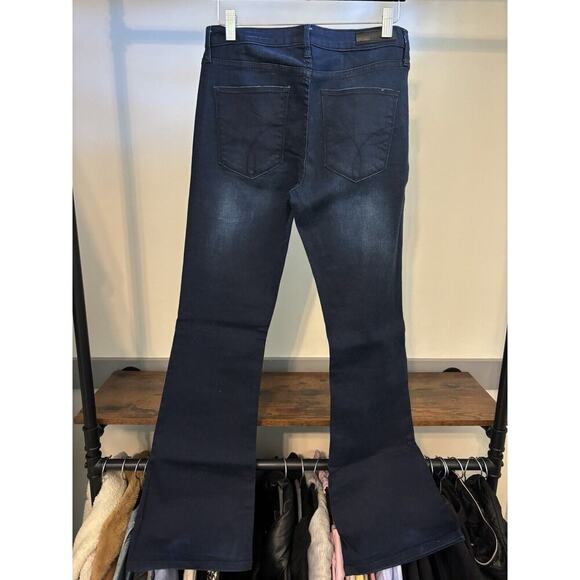 Calvin Klein Women's Jeans Flare Mid-Rise Y2K Dark Wash Size 30 Retro Clean Corp - Picture 2 of 5